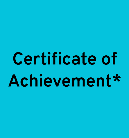 Certificate of Achievement*